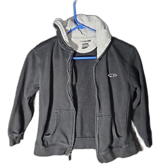 Champion Kids Black & Gray Zip Up Hoodie Jacket Size Small - Picture 1 of 10